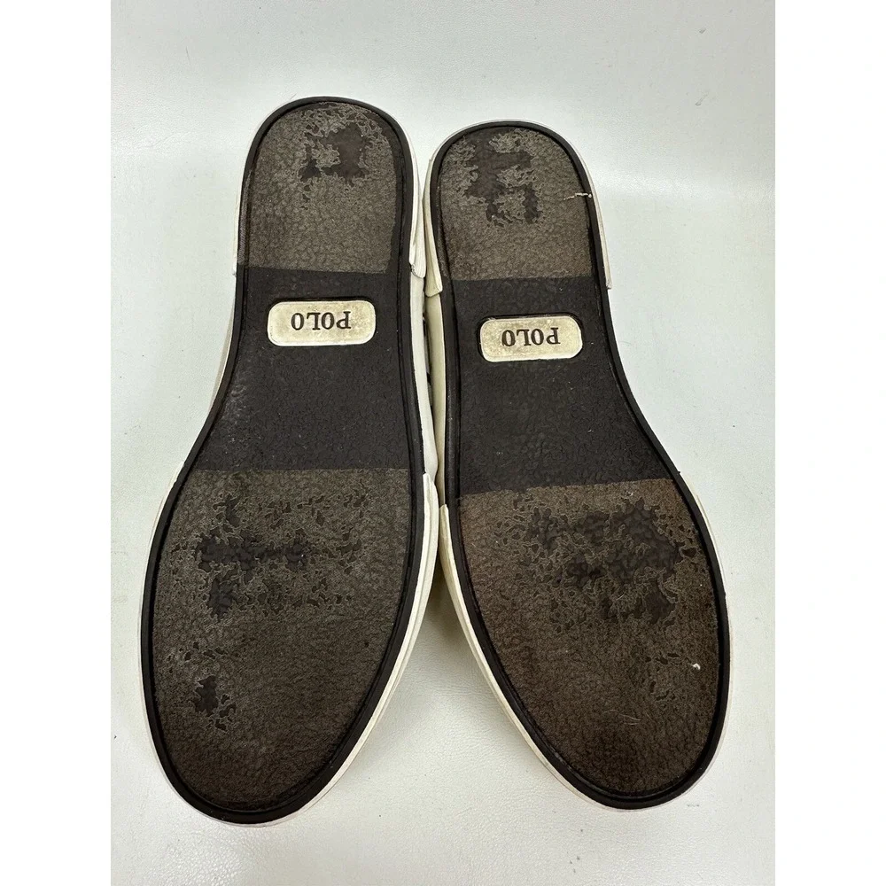 Polo Ralph Lauren‎ Faxon Low Top Canvas Shoes Sneaker Tan Mens Size 9.5 D